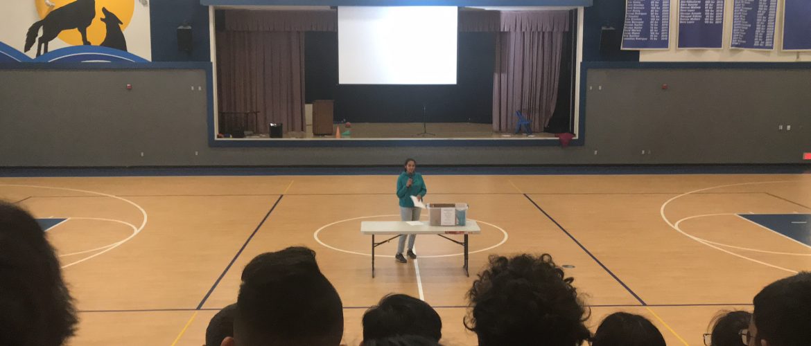 Concussion Awareness Speech at Quimby Middle School