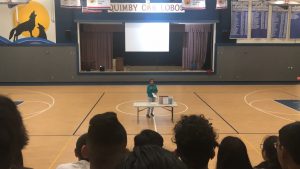 Concussion Awareness Speech at Quimby Middle School